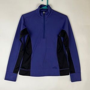 GoLite pullover Sweatshirt jacket with 1/2 zip in purple and black XS